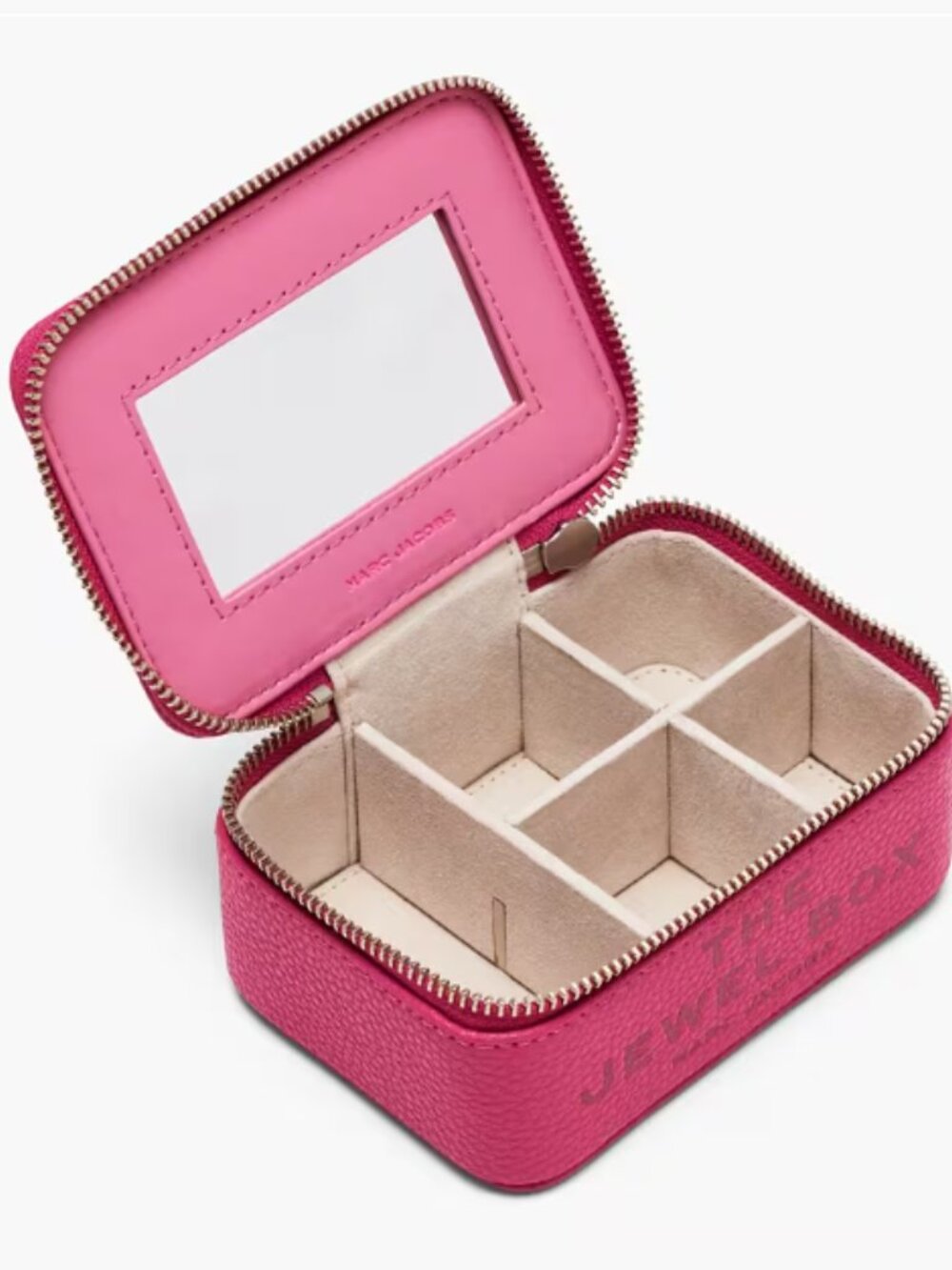 NWT! NEW! Marc Jacobs Signature'The Jewelry Box' Travel Case -Hot Pink Raspberry - Picture 10 of 10